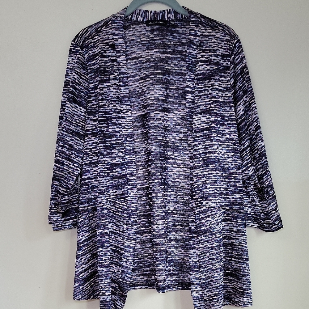 Notations‎ Cardigan Lightweight Open Front Cardigan Woman's XL
